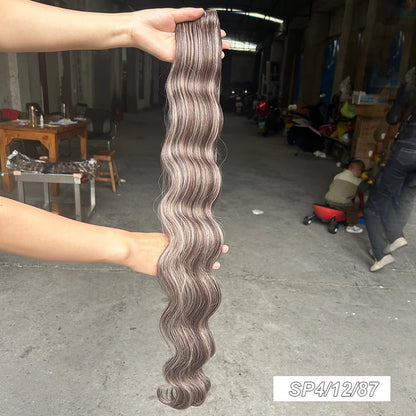 Magicae 30Inches 200grams Blond 27/613 Bio Body Wave Hair Weave Bundles High Temperature Synthetic Soft Natural Human-Like Hair