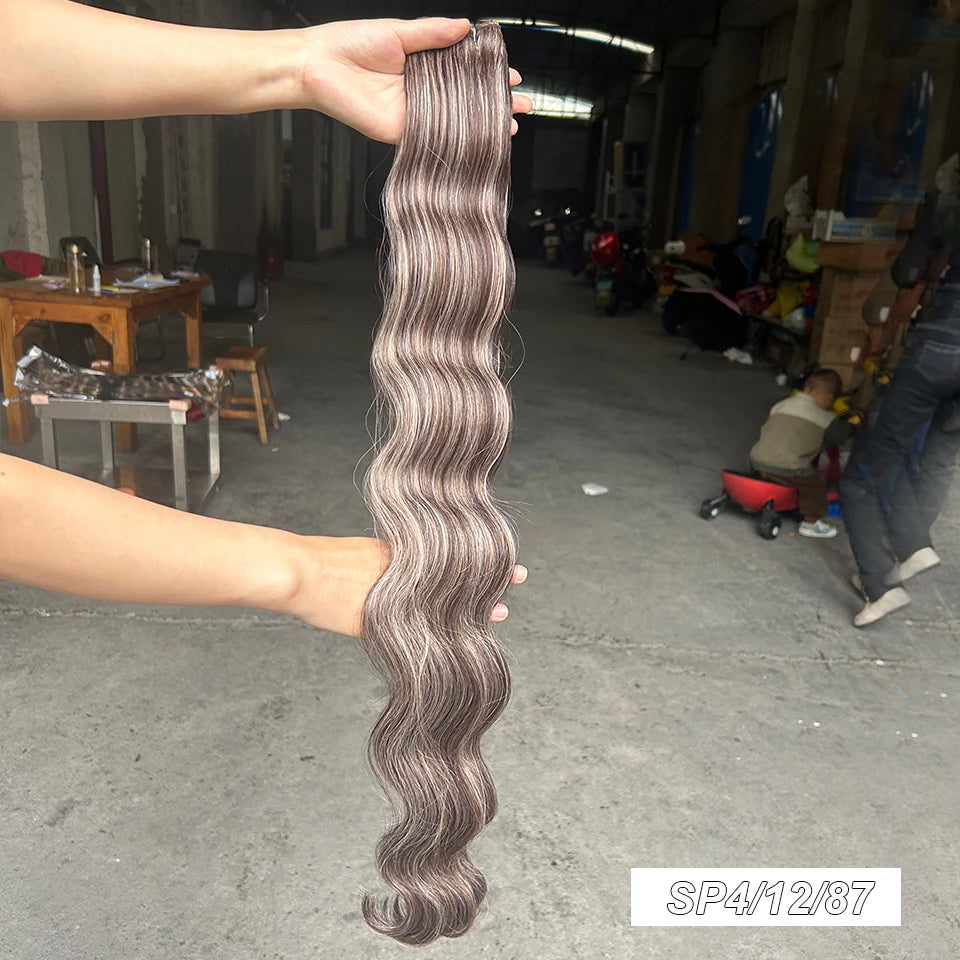 Magicae Highlight Blond 27/613 200grams Bio Body Wave Hair Bundles 30Inches Brown M816 Sliver White Synthetic Hair Extensions