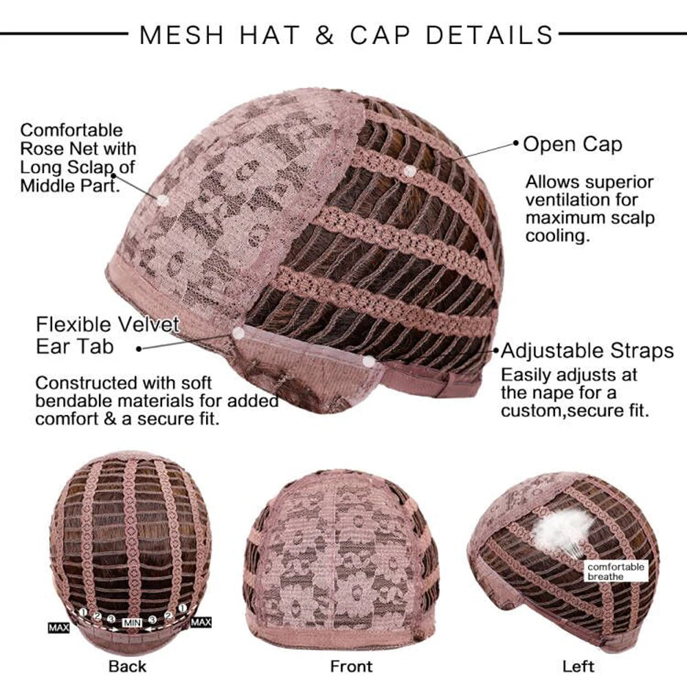 Medium Length Chestnut Brown Synthetic Wigs Middle Part Wine Red Highlights Straight Wig Heat Resistant for Women Party Cosplay