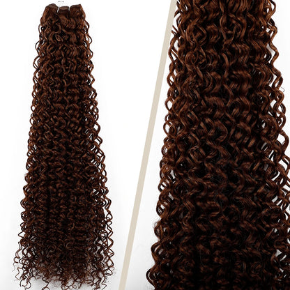 Magicae 30Inches Colored Ombre 30# Kinky Curly Bundles Bio Water Synthetic Blond 27/613 Hair Extensions Heat Resistant Fiber