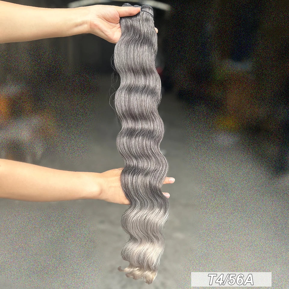 200g Body Wave Hair Weave Bundles Ombre Blond 613 Sliver White 60# 30Inches High Synthetic Heat Resistant Fiber Hair Extensions
