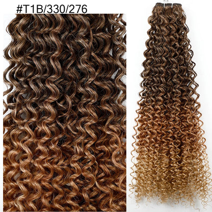 Magicae 30Inch Ombre T1B/30 Jerry Curly Synthetic Hair Extensions Heat Resistant Fiber Water Kinky Curly Human-Like Weave Bundle