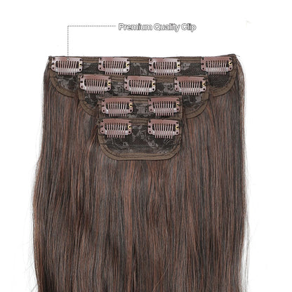 24Inches Blonde 27/613 Bio Synthetic Wavy 220grams Ombre Brown 816# Clip In Hair Extensions 4Pcs/lot Sliver White Heat Resistant
