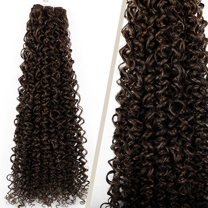 Magicae 30Inches Colored Ombre 30# Kinky Curly Bundles Bio Water Synthetic Blond 27/613 Hair Extensions Heat Resistant Fiber