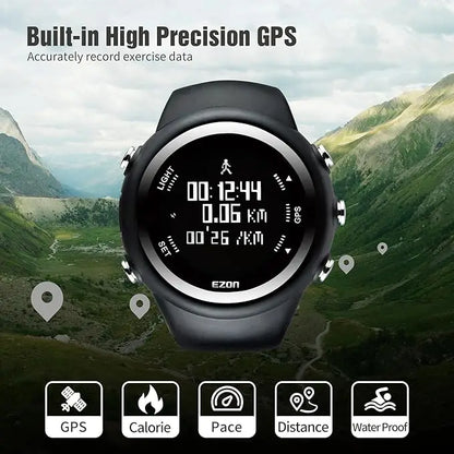 Top Brand EZON T031 Rechargeable GPS Timing Watch Running Fitness Sports Watches Calories Counter Distance Pace 50M Waterproof
