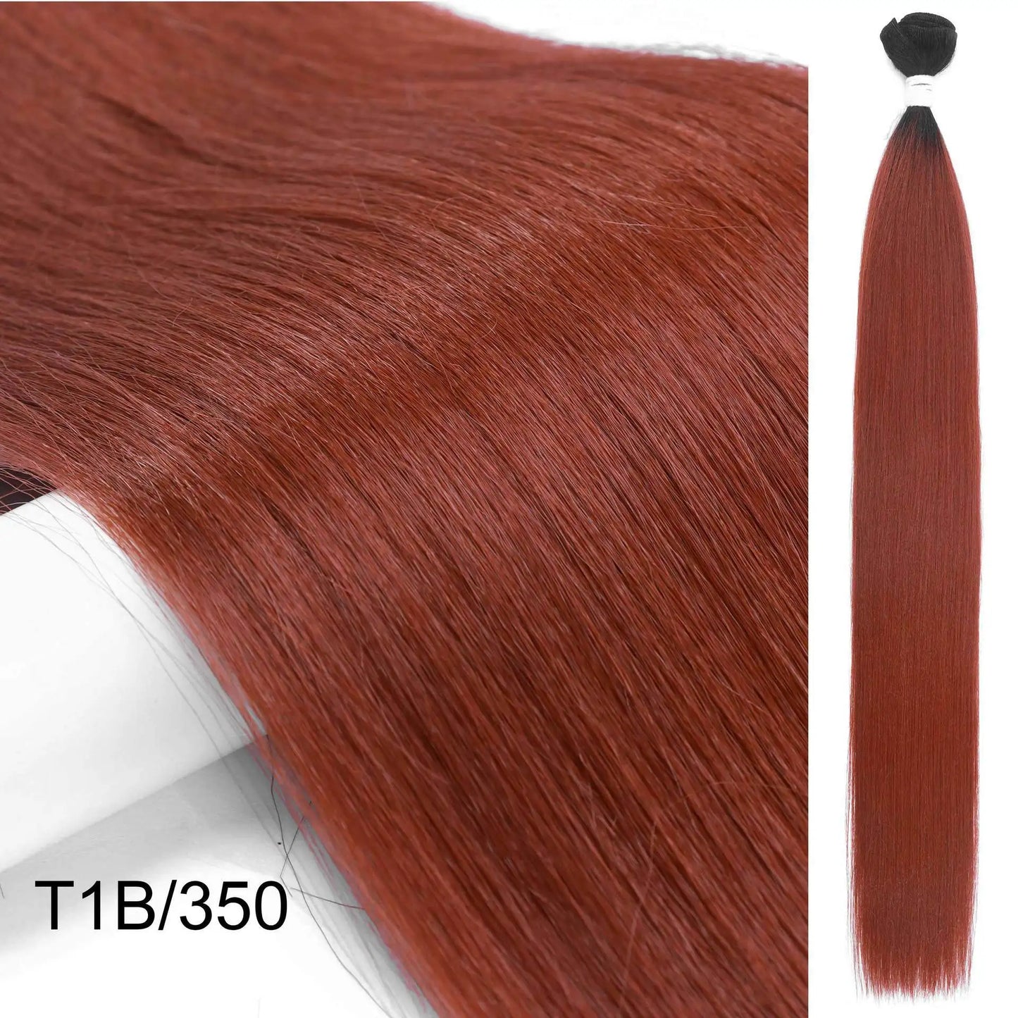 30inch Straight Hair Extensions Synthetic Smooth Ombre Hair Weaving 26 inches brown Synthetic Straight Hair Bundles Full To End