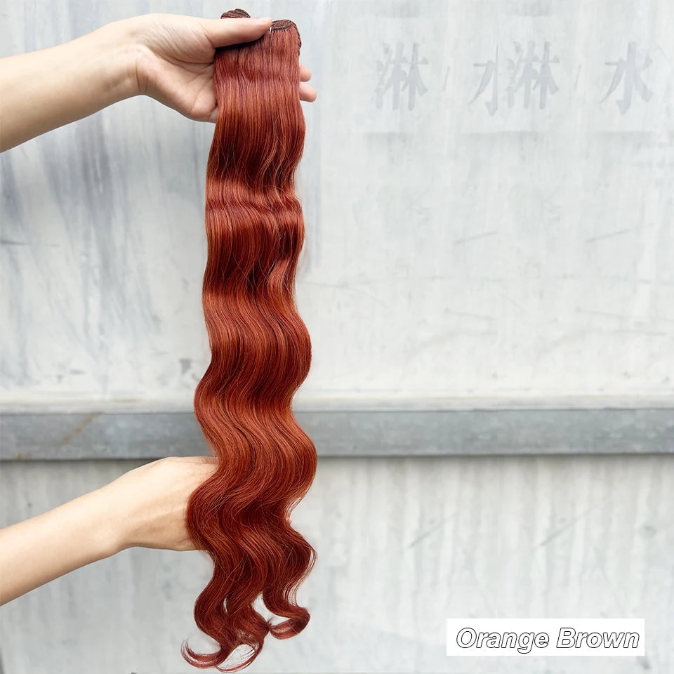 Magicae 30Inches Long Wavy 200grams/Lot Synthetic Hair Body Wave Hair Bundle Omber Blonde Weave High Temperature Fiber Extension