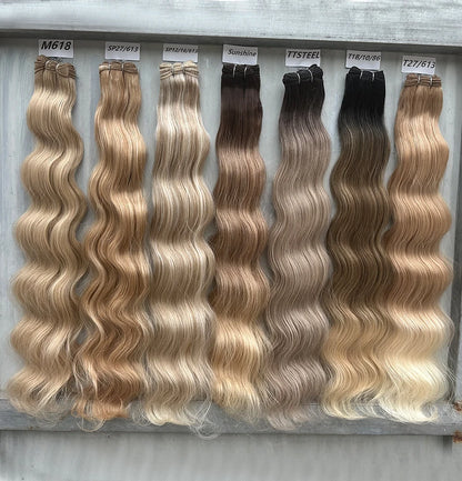 Magicae Highlight Blond 27/613 200grams Bio Body Wave Hair Bundles 30Inches Brown M816 Sliver White Synthetic Hair Extensions