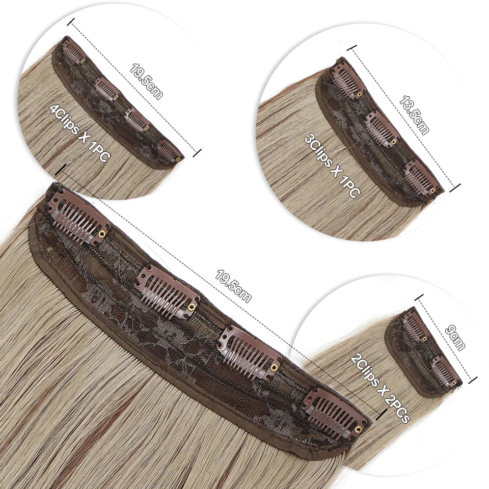 24Inches Blonde 27/613 Bio Synthetic Body Wavy 220grams Ombre Brown M888# Clip In Hair Extensions 4Pcs/lot Sliver White 613#