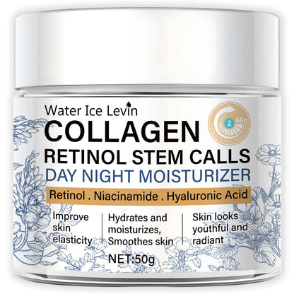50g Collagen Retinol Dry Cell Day and Night Moisturizing Cream Retinol Nicotinamide Hyaluronic Acid Improves Skin Elasticity and Moisturizes