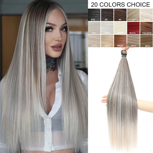 28â€ Straight Twist Crochet Braiding Hair Extension 300g/pack Heat Resistant Soft Natural Bio Human-Like Fiber Synthetic Ponytail