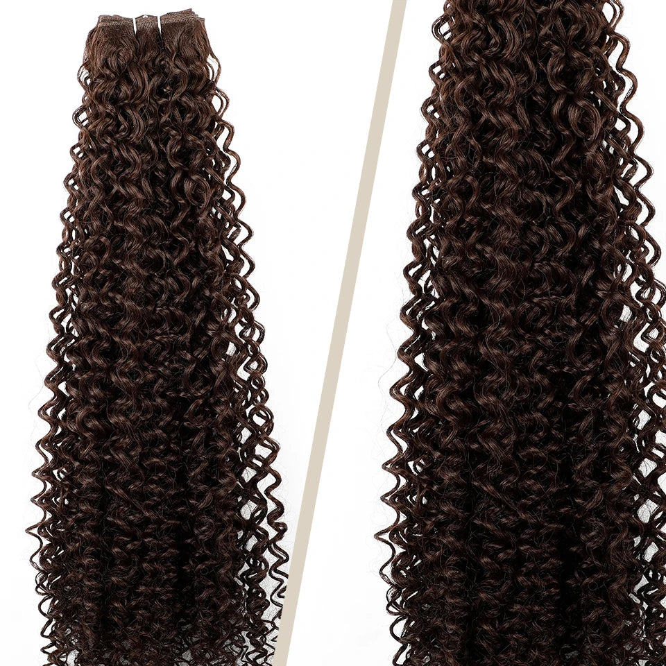 Magicae 30Inches Colored Ombre 30# Kinky Curly Bundles Bio Water Synthetic Blond 27/613 Hair Extensions Heat Resistant Fiber