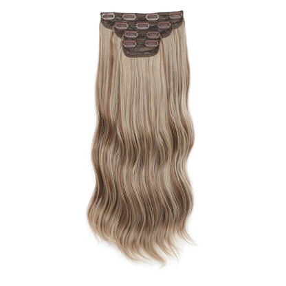 24Inches Blonde 27/613 Bio Synthetic Wavy 220grams Ombre Brown 816# Clip In Hair Extensions 4Pcs/lot Sliver White Heat Resistant