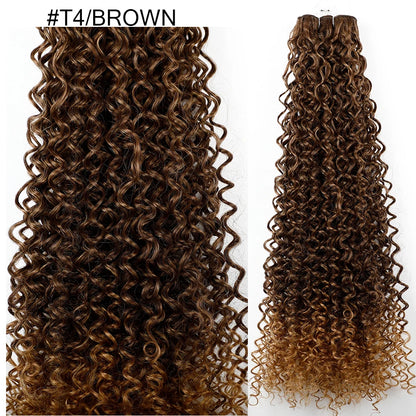 Magicae 30Inch Ombre T1B/30 Jerry Curly Synthetic Hair Extensions Heat Resistant Fiber Water Kinky Curly Human-Like Weave Bundle