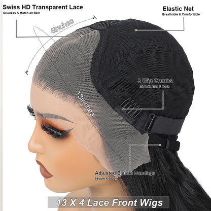 30Inches 13x4 Lace Frontal Heat Resistant Bio Synthetic Body Wave Wigs Ombre Blond 613 Swiss Transparent Lace Lace Front Wigs