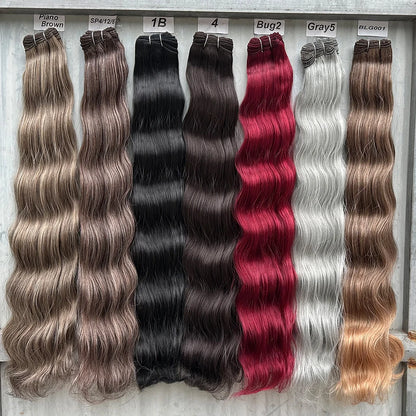 Magicae Highlight Blond 27/613 200grams Bio Body Wave Hair Bundles 30Inches Brown M816 Sliver White Synthetic Hair Extensions