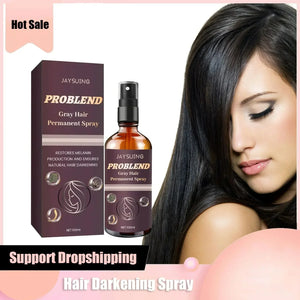 Hair Darkening Spray White Gray Hair To Black Melanin Repair Anti Loss Scalp Nourishing Strengthen Hair Roots Glitter Serum
