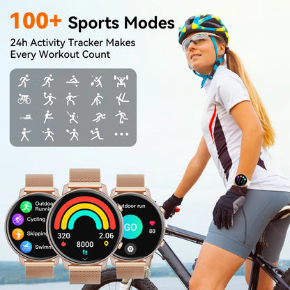 Karchilor 2025 Women'S Smart Watch, 1.39 Screen, Bluetooth Call, Men'S Fitness Waterproof Watch, Comes With Sleep, Heart Rate,