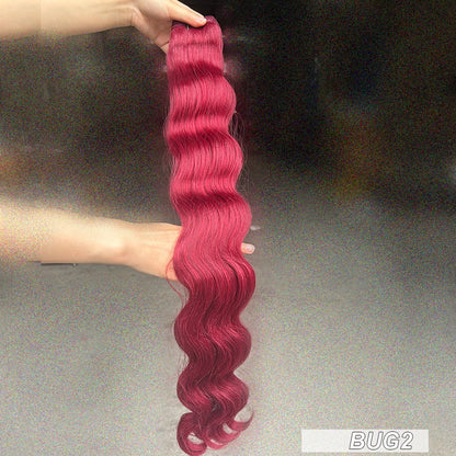 200g Body Wave Hair Weave Bundles Ombre Blond 613 Sliver White 60# 30Inches High Synthetic Heat Resistant Fiber Hair Extensions