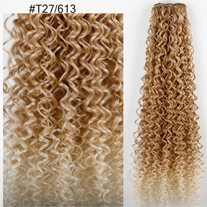 Magicae 30Inch Ombre T1B/30 Jerry Curly Synthetic Hair Extensions Heat Resistant Fiber Water Kinky Curly Human-Like Weave Bundle