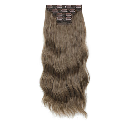 24Inches Clips IN Body Wave Bundles 220grams Heat Resistant Bio Synthetic Wavy Ombre Blond 27/613 Hair Extensions 4Pcs/Lot Hair