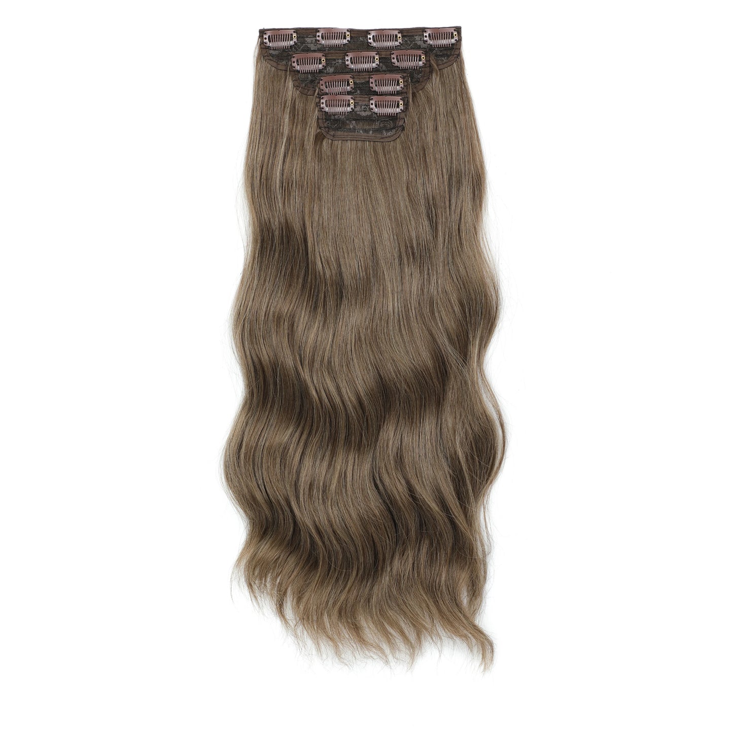 24Inch 61cm Clip IN Body Wave Synthetic Wavy Ombre Blond 27/613 White Clip In Hair Extensions 4Pcs/lot 220g Heat Resistant Fiber