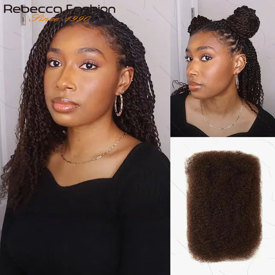 Brazilian Afro kinky Bulk Human Hair For Braiding Remy Hair Bundle QVR Remy Bulk Hair No Attachment Peruvian Afro Kinky Bulk