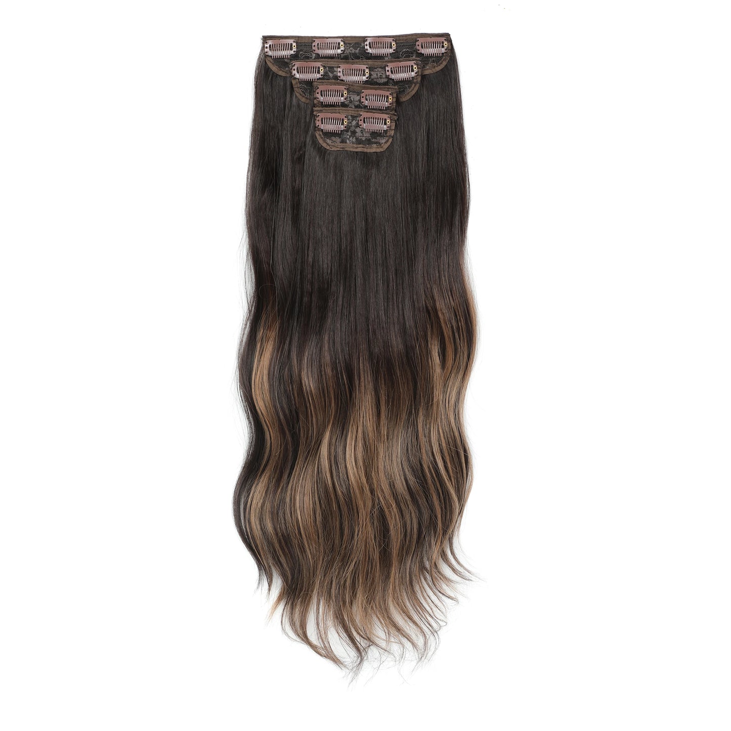 24Inches Blonde 27/613 Bio Synthetic Wavy 220grams Ombre Brown 816# Clip In Hair Extensions 4Pcs/lot Sliver White Heat Resistant