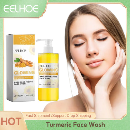 Turmeric Face Cleansing for Firmming Skin Refine Pores Nourishing Repair Skin Face Blemishes Removal Face Cleanser 100ml