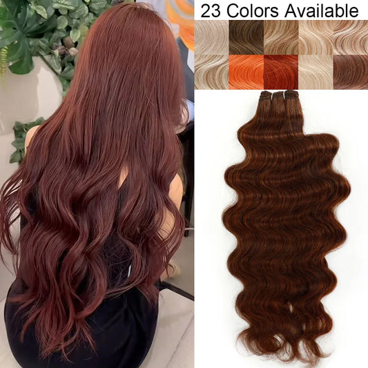 200g Body Wave Hair Weave Bundles Ombre Blond 613 Sliver White 60# 30Inches High Synthetic Heat Resistant Fiber Hair Extensions