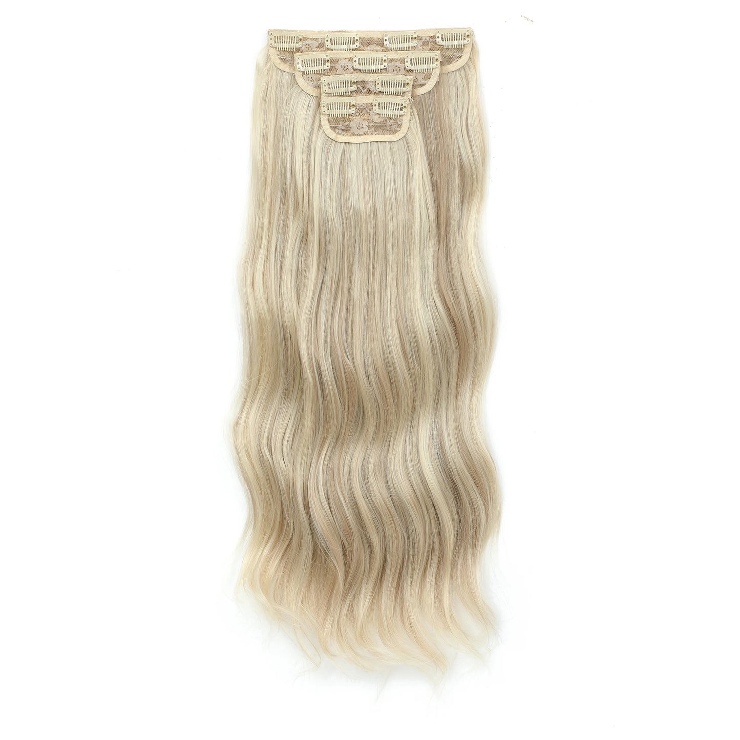 24Inches Blonde 27/613 Bio Synthetic Wavy 220grams Ombre Brown 816# Clip In Hair Extensions 4Pcs/lot Sliver White Heat Resistant