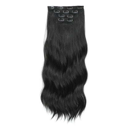 24Inches Clips IN Body Wave Bundles 220grams Heat Resistant Bio Synthetic Wavy Ombre Blond 27/613 Hair Extensions 4Pcs/Lot Hair