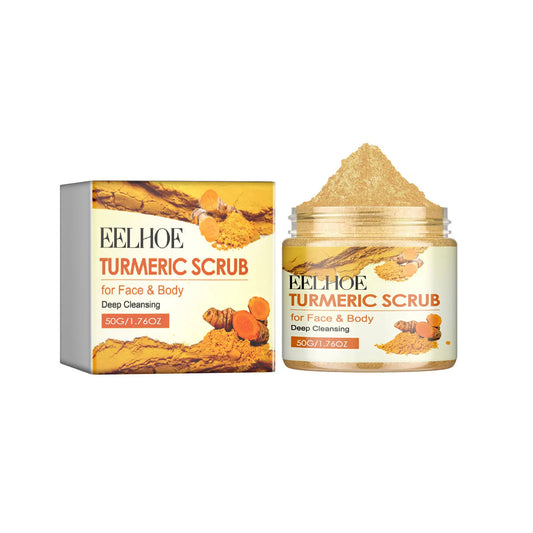 50g Turmeric Scrub for Face and Body Skin Rejuvenating Anti A-cne Brighten Skin Tone Soften Skin Exfoliating Face Care Scrub