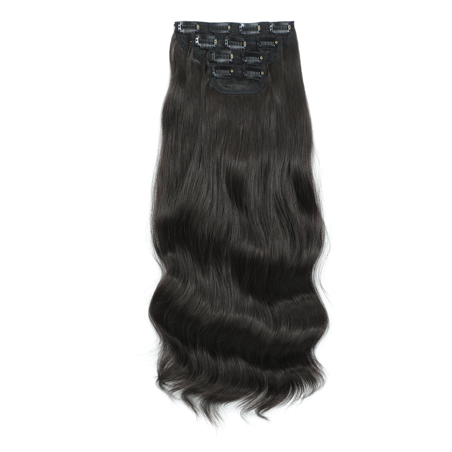 24Inch 61cm Clip IN Body Wave Synthetic Wavy Ombre Blond 27/613 White Clip In Hair Extensions 4Pcs/lot 220g Heat Resistant Fiber