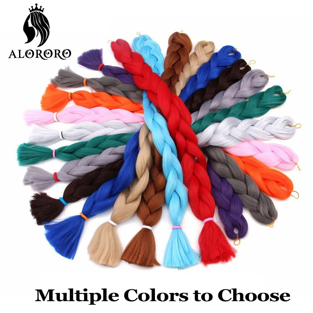 Alororo Synthetic Jumbo Braid Hair 82 Inch African Fake Hair High Temperature Fiber Braiding Hair Extensions for Women