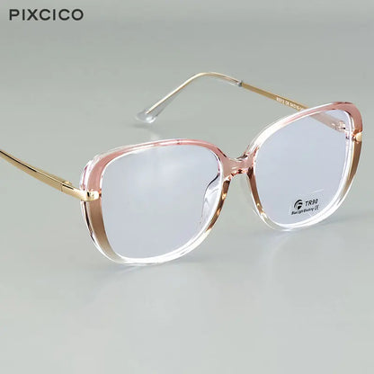 Transparent Computer Glasses Frame Women Anti Blue Light square Eyewear Blocking Glasses Optical Spectacle Eyeglass