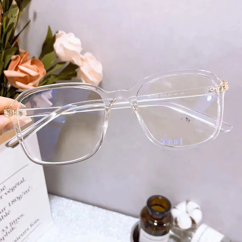 BCLEAR Fashion Optical Eye Glasses Frame Ultralight Square Retro Prescription Eyeglasses TR90 Frame Clear Lens For Men Women New