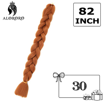 Alororo Synthetic Jumbo Braid Hair 82 Inch African Fake Hair High Temperature Fiber Braiding Hair Extensions for Women