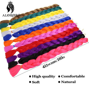 Alororo Synthetic Jumbo Braid Hair 82 Inch African Fake Hair High Temperature Fiber Braiding Hair Extensions for Women