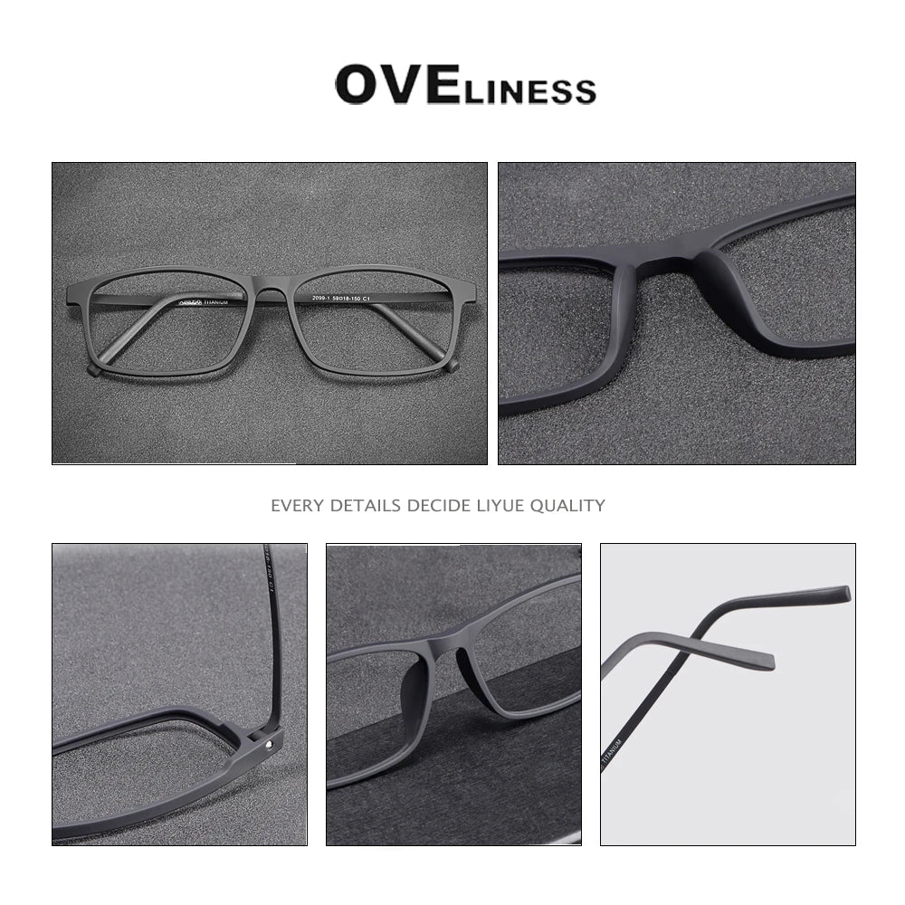 2022 Pure Titanium glasses frame Men women Ultra-Light Comfortable Eyeglasses Frames Myopia Reading Optical Prescription eyewear