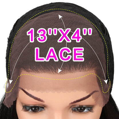 FASHION IDOL 13X4 Lace Front Wig For Women 32 Inch Heat Resistant Fiber Straight Wigs Blonde Natural Synthetic Wigs Cosplay Hair