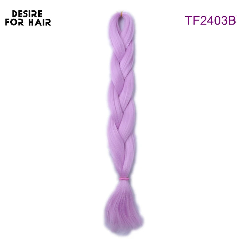 Desire for Hair High Temperature Synthetic Braiding Hair 24inch 60cm Long 100+ Colors in Stock to make dreadlocks braids