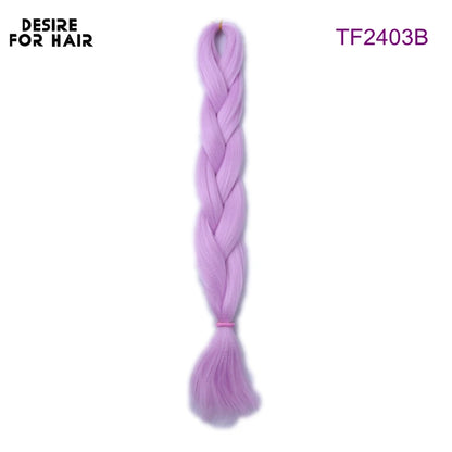Desire for Hair High Temperature Synthetic Braiding Hair 24inch 60cm Long 100+ Colors in Stock to make dreadlocks braids