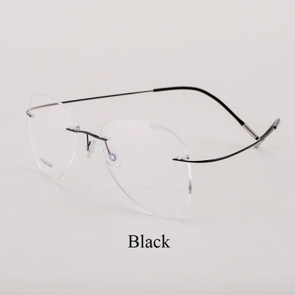 BCLEAR Titanium Alloy Glasses Frame Men 2022 New Women Rimless Prescription Pilot Eyeglasses Myopia Optical European Eyewear