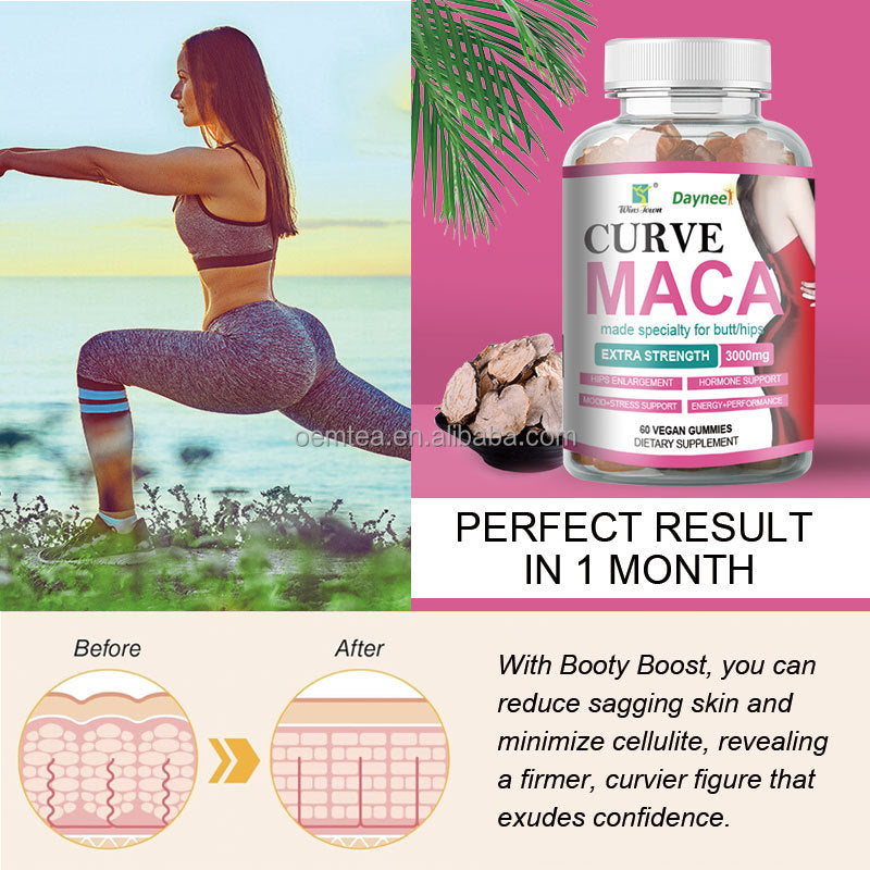 Black Maca Plus Butt Booster Gummies For Curves