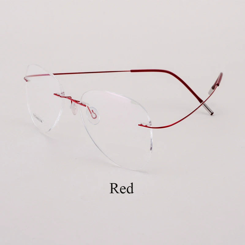 BCLEAR Titanium Alloy Glasses Frame Men 2022 New Women Rimless Prescription Pilot Eyeglasses Myopia Optical European Eyewear