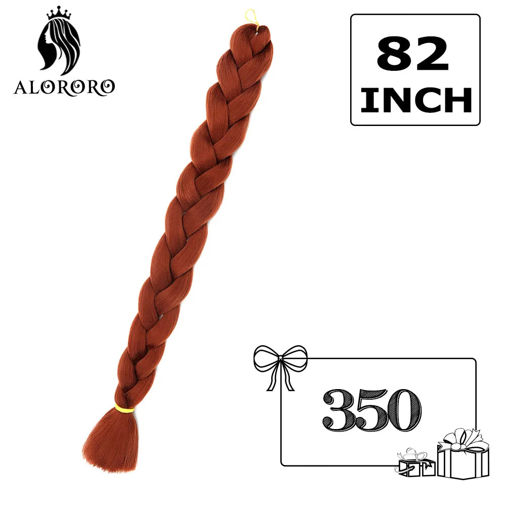 Alororo Synthetic Jumbo Braid Hair 82 Inch African Fake Hair High Temperature Fiber Braiding Hair Extensions for Women