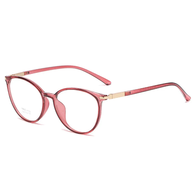 Round Glasses Frame Woman Men Glasses Retro Myopia Optical Frames Metal Clear Lenses Black Gold   Eyeglasses Oculos 8123