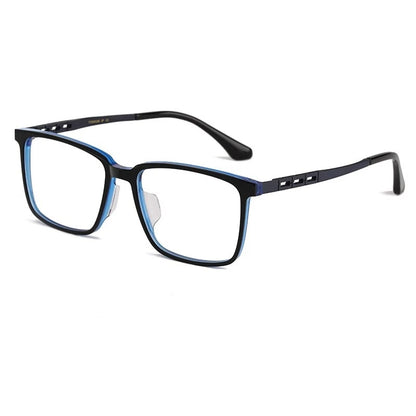 YIMARUILI Ultra-light Business Pure Titanium Square Glasses Frame Acetate Retro Optical Prescription Eyeglasses Men HT5022B
