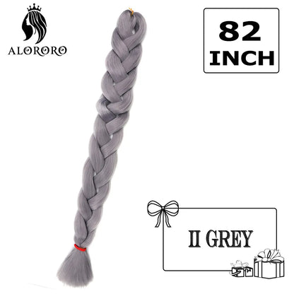 Alororo Synthetic Jumbo Braid Hair 82 Inch African Fake Hair High Temperature Fiber Braiding Hair Extensions for Women